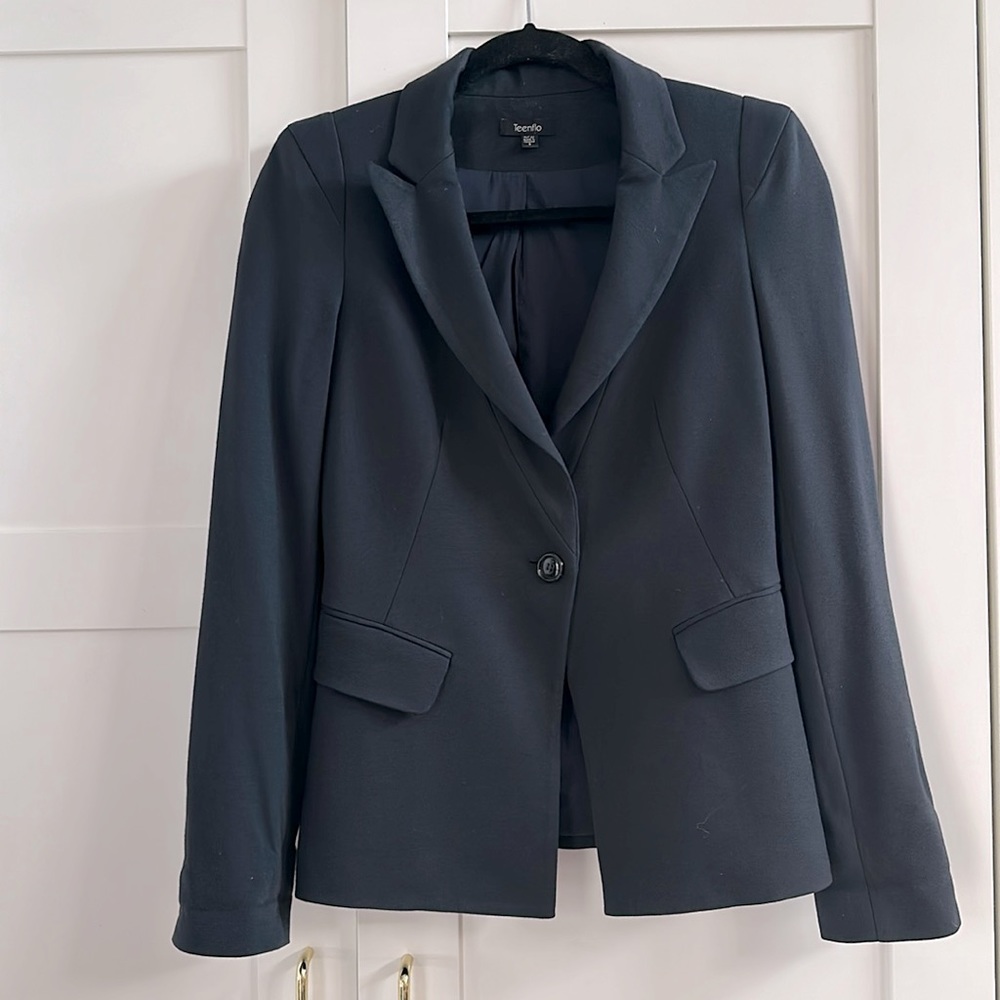 Teenflo Blazer, Fitted, Navy, SZ 2